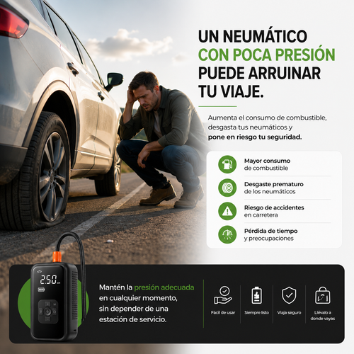 Inflador Portátil Inalámbrico