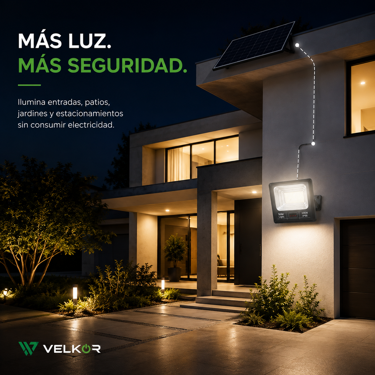 Reflector Solar LED Jortan 300W + Control Remoto