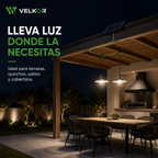 Lámpara Solar Colgante Doble con Panel Solar y Control Remoto
