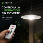 Lámpara Solar Colgante Doble con Panel Solar y Control Remoto
