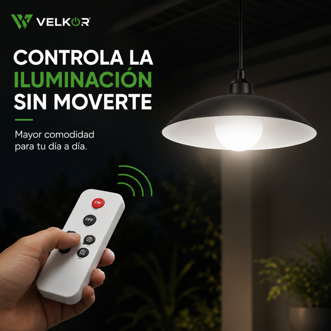 Lámpara Solar Colgante Doble con Panel Solar y Control Remoto