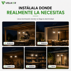 Lámpara Solar Colgante Doble con Panel Solar y Control Remoto
